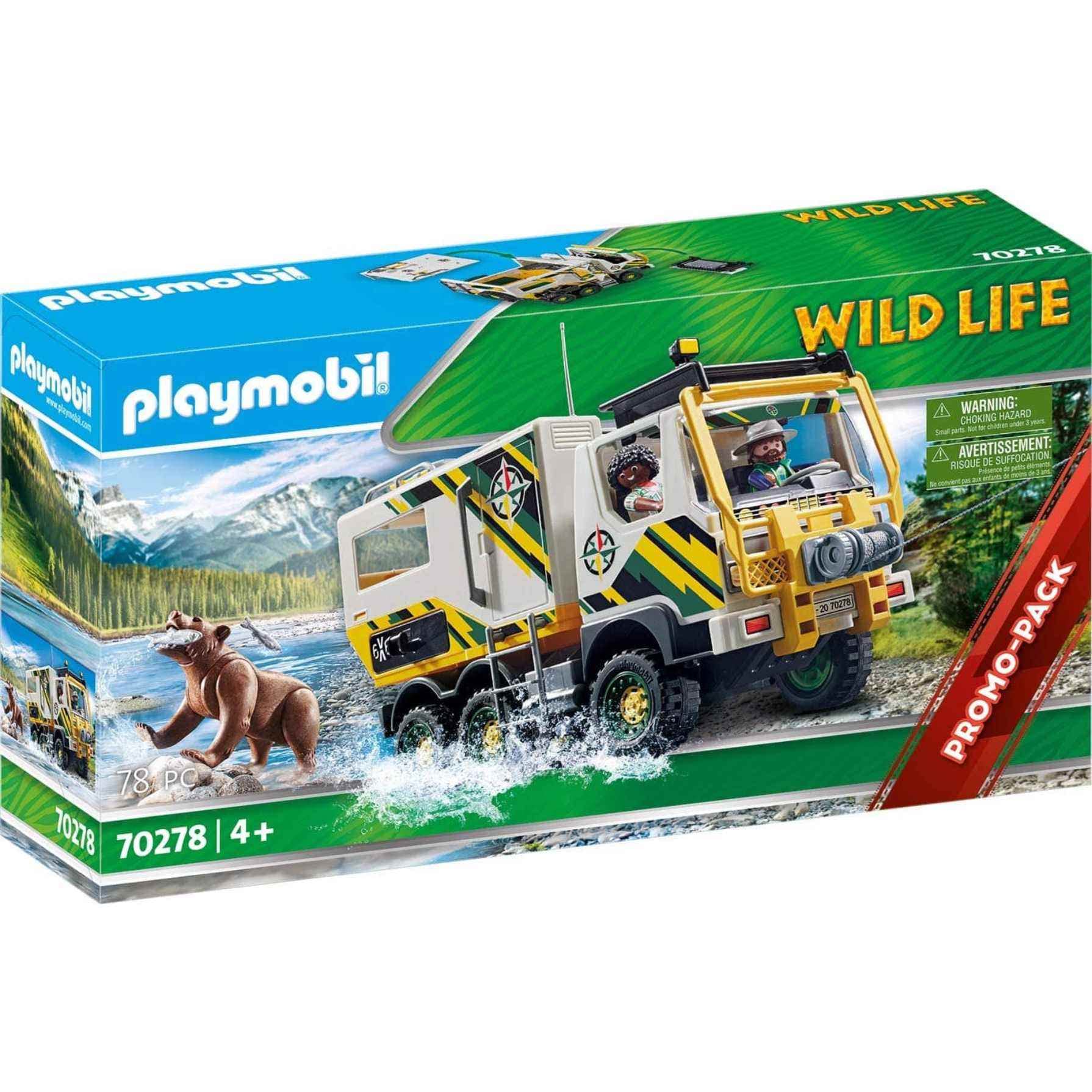 PLAYMOBIL 70278 Wild Life Outdoor Expedition Truck, for Children Ages 4+