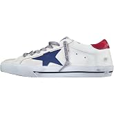 Golden Goose Men's Sneakers Vintage Super Star 10317 White, Red and Blue