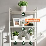 T4U 10cm Plastic Plant Pots 6-Pack with Saucers White Indoor Outdoor view 5