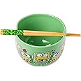 Silver Buffalo Sanrio Hello Kitty and Friends Keroppi Polaroids Ceramic Ramen Noodle Rice Bowl with Chopsticks, Microwave Safe, 20 Ounces
