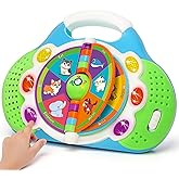 BainGesk Learning Toys for 1 2 3 Year Old Boys Girls, Alphabet Flip Toys with Sound and Light, Musical Educational Toys for Toddlers 2-3, Christmas Birthday Gift for Baby Age 12-18 Months