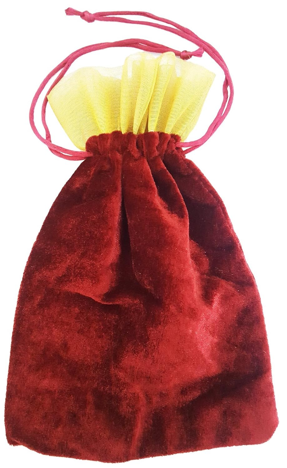 mehrunnisa maroon velvet tissue big size shagun potli pouch (bag862)