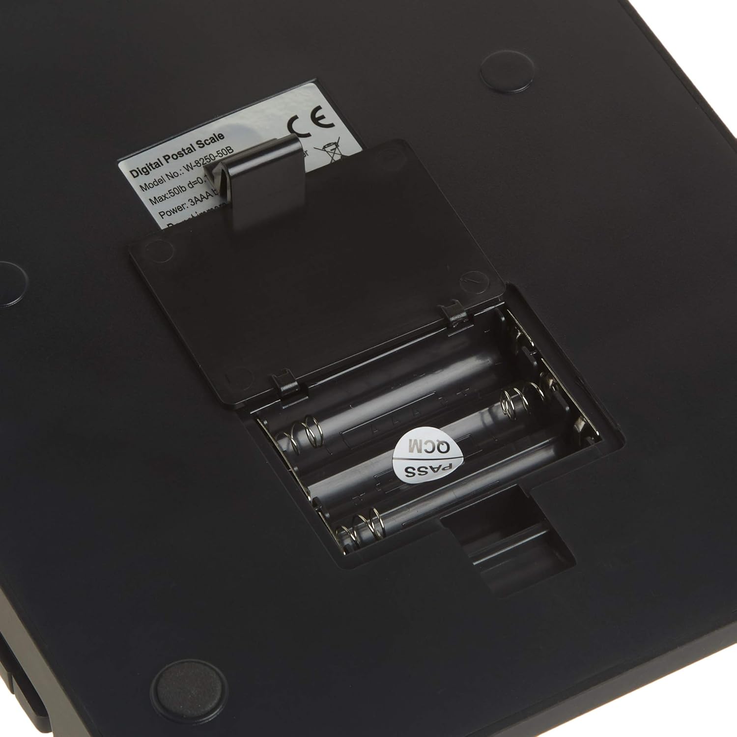 Accuteck 50 lb All-in-One Black Digital Shipping Postal Scale with Adapter (W-8250-50B) : Office Products