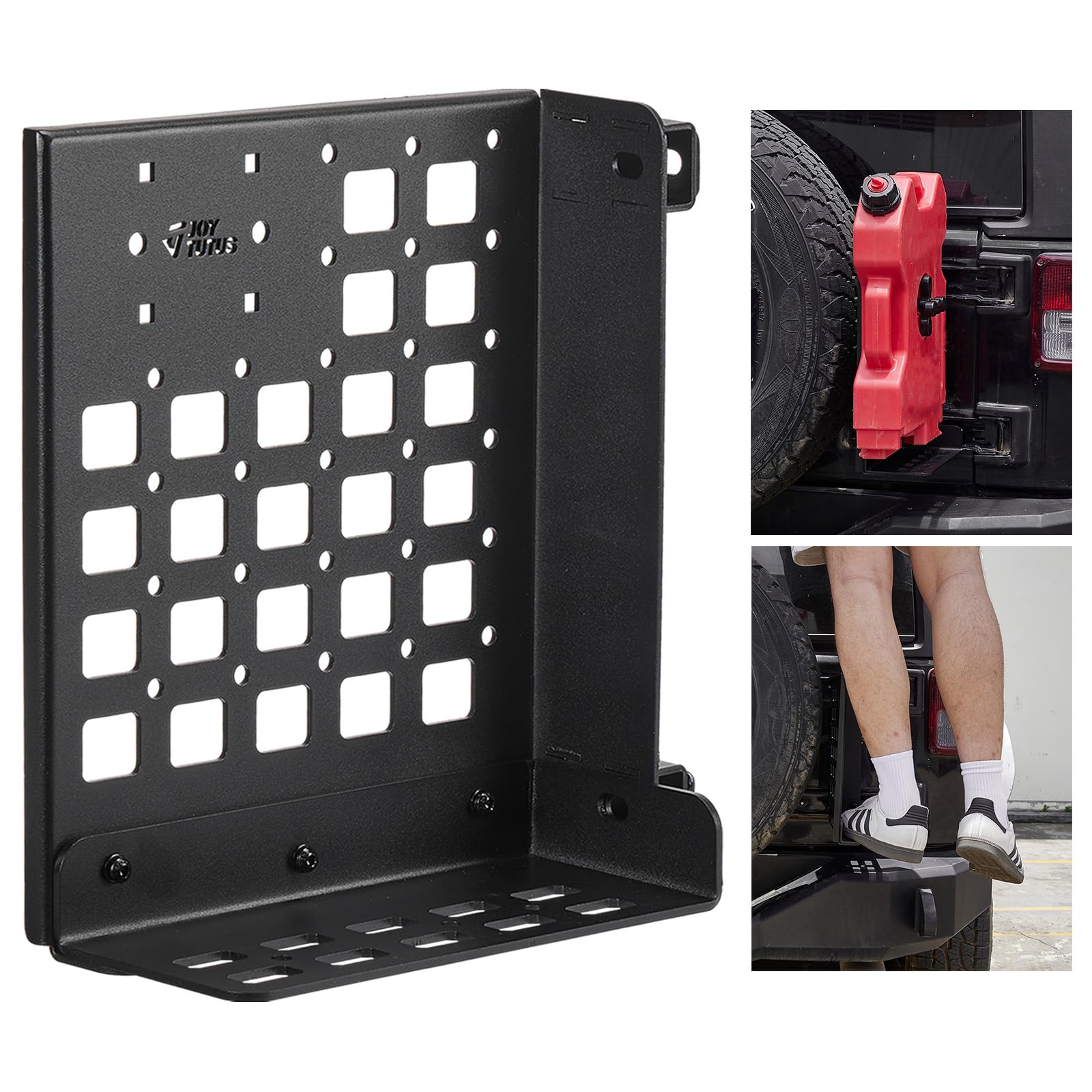 Photo 1 of JOYTUTUS Gas Can Mount Compatible with Wrangler JK 2007-2018 Versatile Molle Panel | 220LBS Step Platform | No-Drill Corrosion-Proof Wrangler Molle Cargo Storage Expansion Bracket