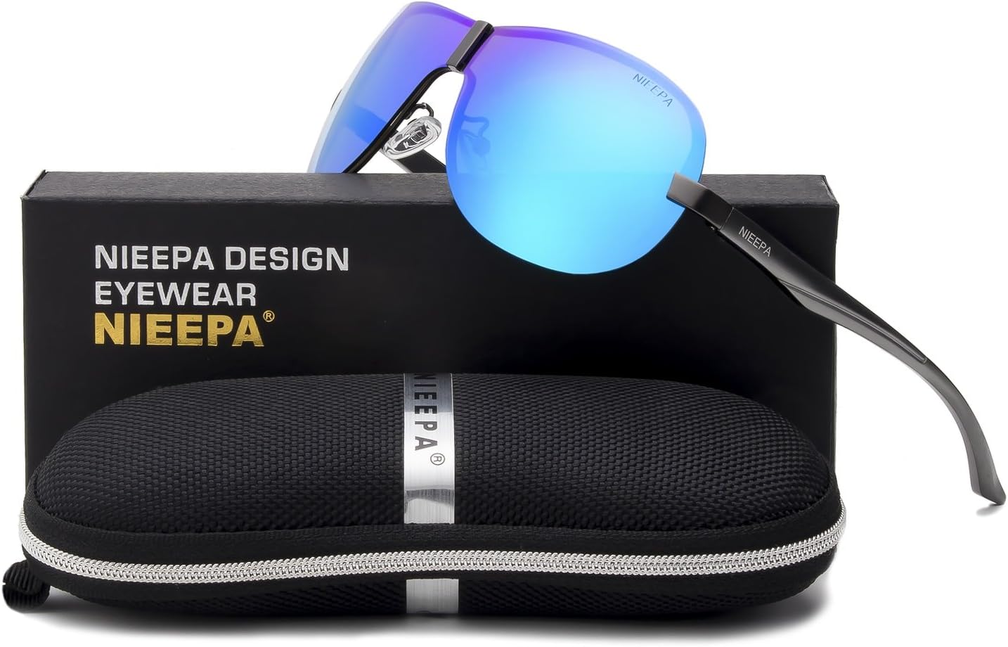 NIEEPA Polarized Sunglasses Men Outdoor Oversized Goggles Sports Sun Glasses