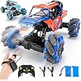 TADOZIC 1:14 Scale 4WD Metal Remote Control Car, 360° Rotating Hand Gesture Sensor Control Monster Truck All Terrains RC Car Vehicle Stunt Car with Rechargeable Batteries gift for Boys Kids and Adults