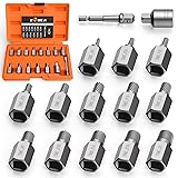 XEWEA Upgrade 15 Piece Screw Extractor