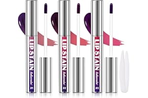 Jutqut 3 Stück Colorful Peel Off Lip Stain Set, Long-Lasting and Waterproof Matte Peel Off Lip Stain, Non-Stick Cup Peel Off 