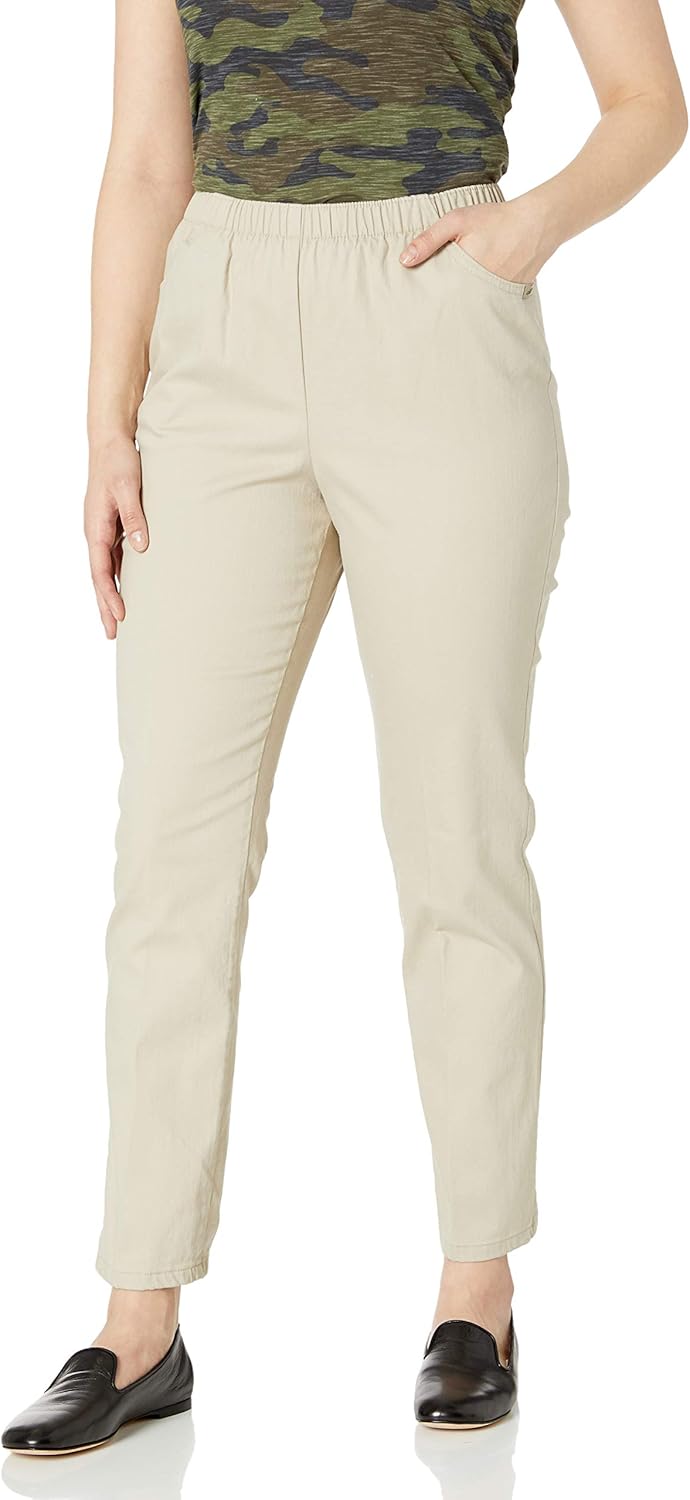 Chic Classic Collection Women's Stretch Elastic Waist Pullon Pant