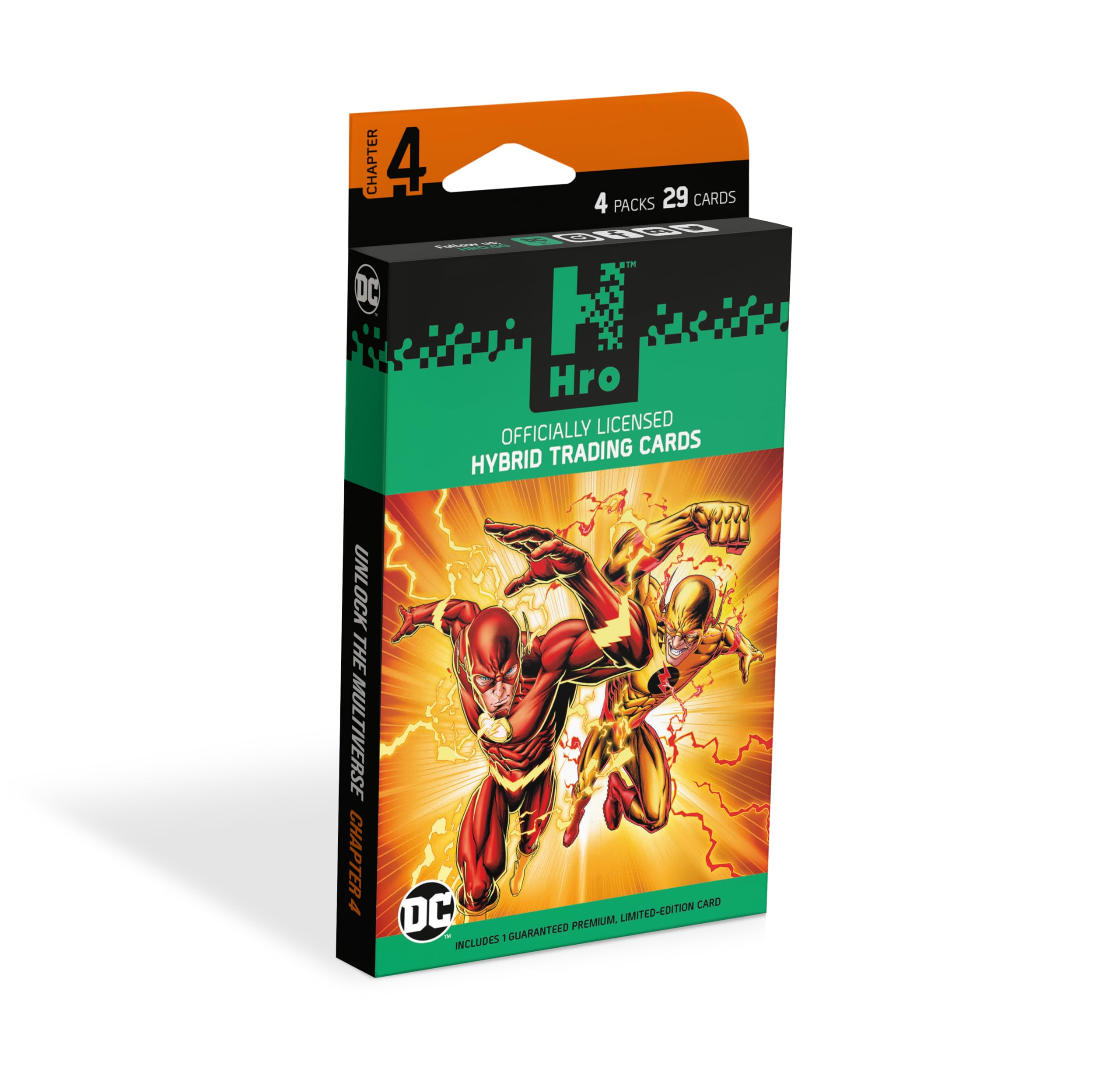 Hro | DC Chapter 4 Hybrid Trading Cards Collection: 4-Pack Premium Booster Box, 29 Cards