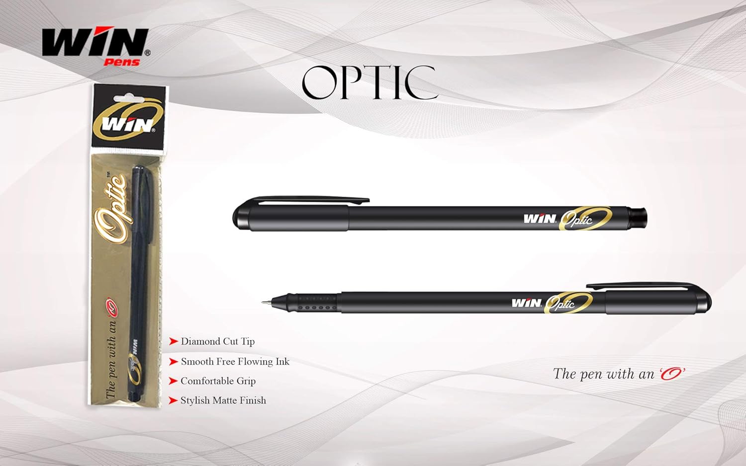 Win Pens Optic Ball Pen Set Pack of 10 (Black) Amazon.in Office