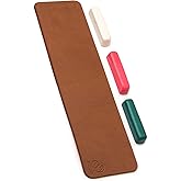 BeaverCraft Leather Strop for Knives Sharpening LS7P03 - Knife Sharpening Kit with 3 Polishing Compound - Knife Strop Block 1