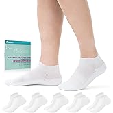 Revosoxs Diabetic Bamboo Socks for Men and Women,5 Pairs Non-Binding Low Cut Diabetic Socks,Loose Socks Size 7-9 9-11
