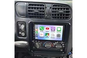 7 Inch Double Din Car Stereo Radio for Chevy Blazer 2002-2005 with Wireless CarPlay and Android Auto Bluetooth Touch Screen H