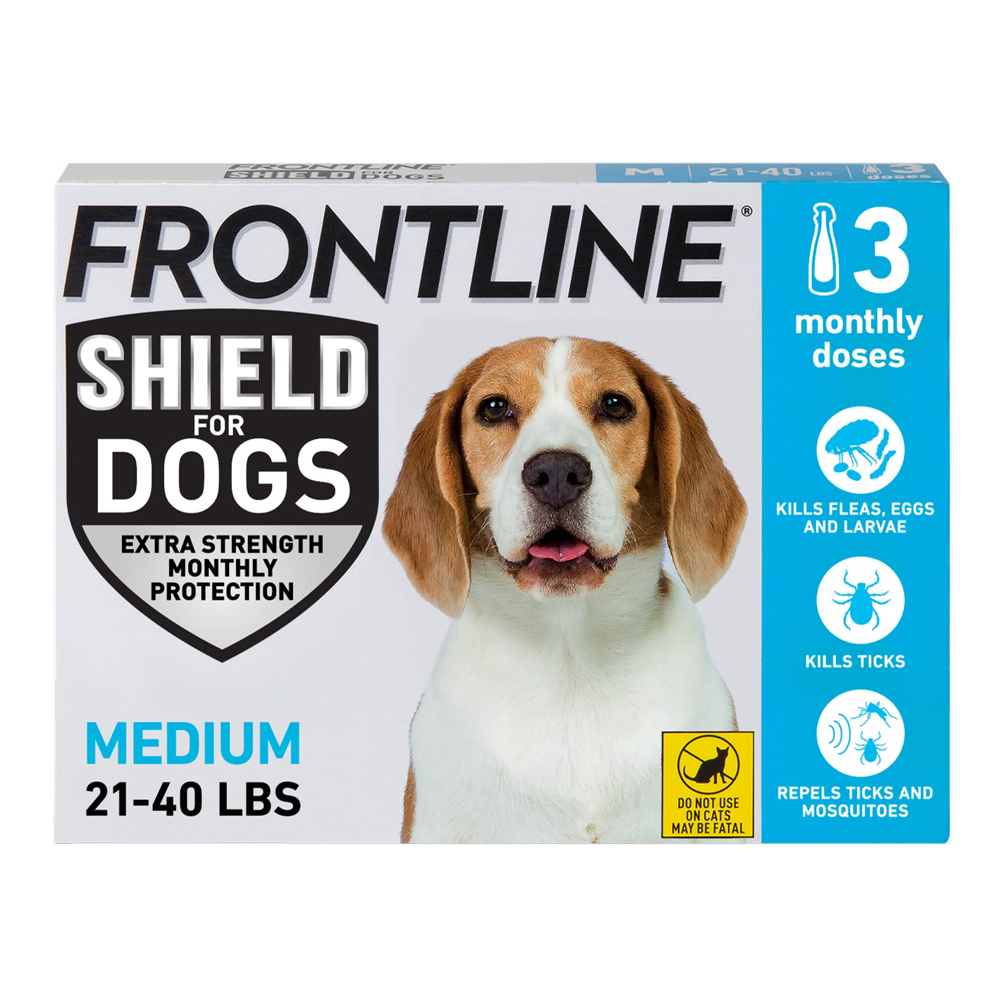 Photo 1 of FRONTLINE Shield Flea & Tick Treatment for Medium Dogs 21-40 lbs. Count of 3