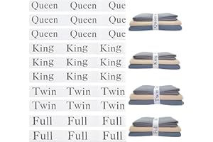 Maletnd 10 Pieces Bed Sheet Organizer Bands, Sheet Organizers and Storage Label Bands, Sheets Organizer for Closet, Sheet Label for Bedding, Sheet Keepers Linen Labels Bedding Bands (White, Mix 10Pcs)