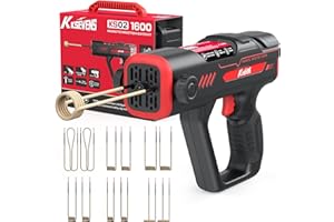 KKSEVENS Induction Heater Bolt Removal,1600W 110V Handheld Magnetic Induction Heater Tool with 12 Coils for Rusty Screw Removing,Red
