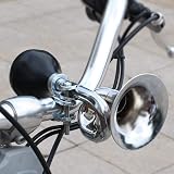 TRIXES Retro Bicycle Horn Bugle Hooter Chrome Fits Most Handlebars view 5
