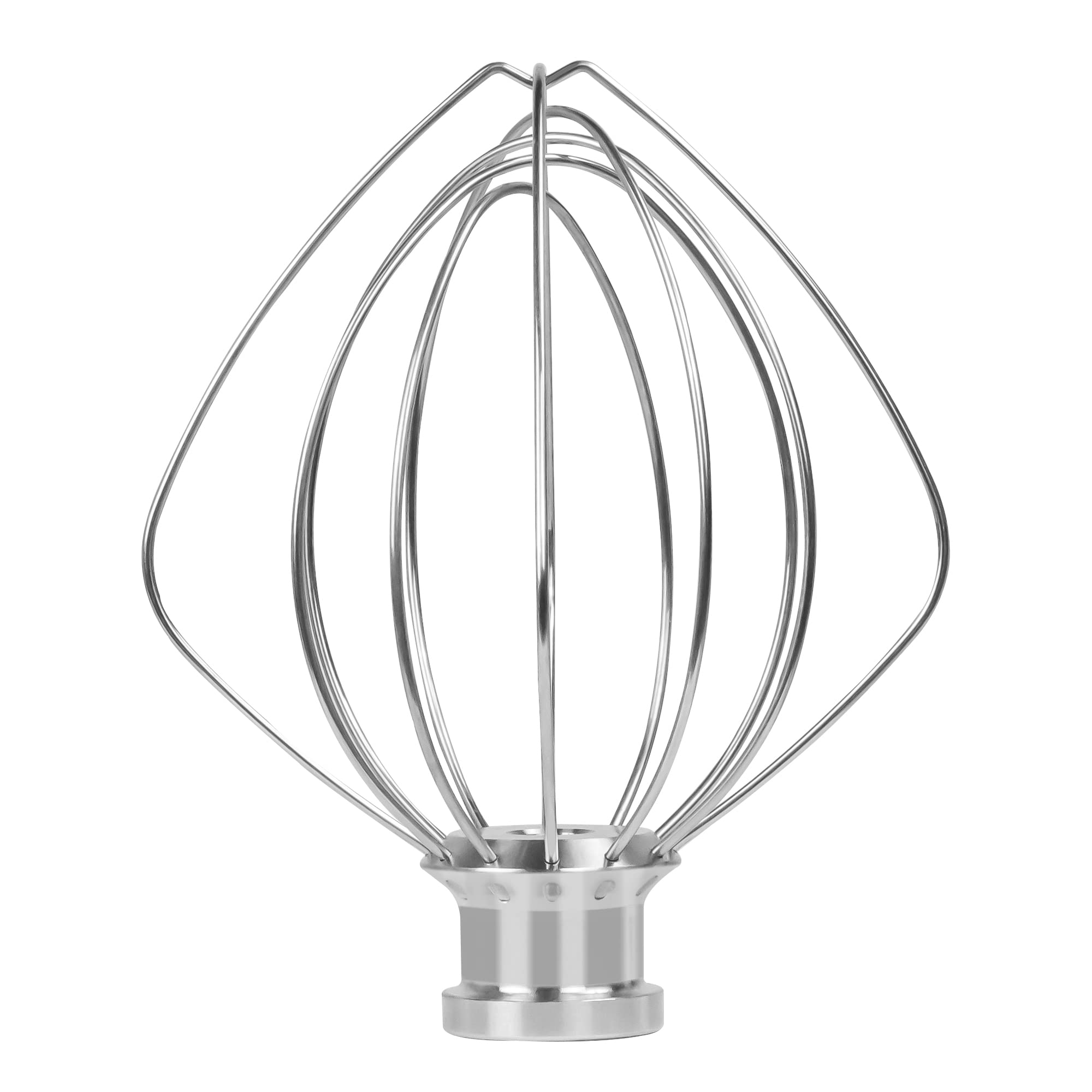 Stainless Steel Wire Whip Attachment for KitchenAid 5-6 Quart Bowl-Lift Stand Mixers, Wire Whisk Replacement for K5AWW, Egg Cream Whisk, Dishwasher Safe, Silver