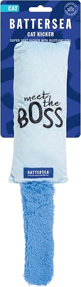 Rosewood Battersea Cat Kicker Toy Large Blue Catnip Infused 41 cm 9 cm
