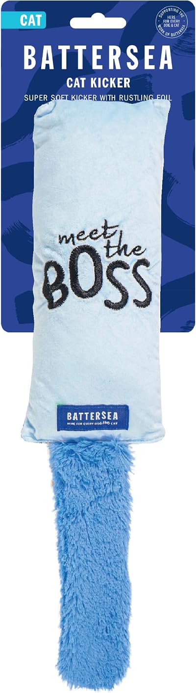 Rosewood Battersea Cat Kicker Toy Large Blue Catnip Infused 41 cm 9 cm
