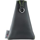 Rubis 4-Piece Manicure Set for Men and Women with Grey/Yellow Leather Case, Includes Tweezers, Nail Clipper, Nail Scissors, and Glass Nail File, 1K415GY, Made in Switzerland