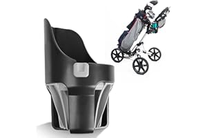 Tributary Brands Golf Push Cart Cup Holder Compatible with Clicgear, Sun Mountain, Bagboy and More. Golf Push Cart Accessories- Large Size