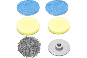 kHelfer Foam Scrubber and Scouring Pad for Electric Spin Scrubber, Microfiber Chenille Replacement Mop Cleaning Brush for Electric Spin Scrubber for Glass, Window, Floor Cleaning