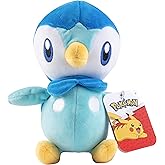 Pokemon 8" Piplup Plush - Officially Licensed - Diamond and Pearl Starter Figure - Authentic Soft Stuffed Animal Penguin Toy - Gift for Kids, Boys, Girls - 2+
