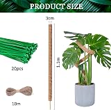 tallkeey Moss Pole Monstera Support 114cm Bendable Coco Coir Totem Pole view 2