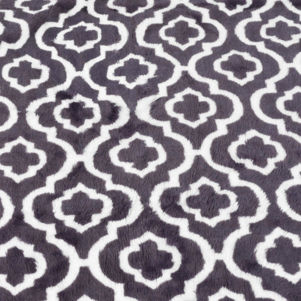 Napa Super Soft Moroccan Fleece Throw Blanket Purple, Lightweight Couch Blanket, Super Warm Bed Blanket, Easy Care 50\