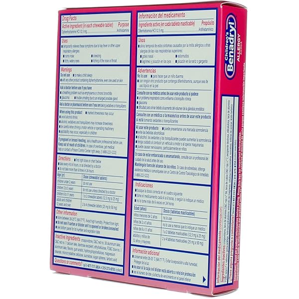 BENADRYL CHILDREN’S ALLERGY MEDICINE CHEWABLES WITH DIPHENHYDRAMINE HCL, CHEWABLE KIDS’ ANTIHISTAMINE TABLETS FOR RELIEF OF ALLERGY SYMPTOMS LIKE SNEEZING & ITCHY EYES, GRAPE FLAVOR, 20 CT