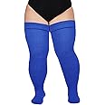 Plus Size Womens Thigh High Socks for Thick Thighs- Extra Long & Thick Over the Knee Stockings- Leg Warmer Boot Socks
