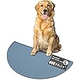 Should We Go? - Waterproof Silicone Pet Food Mat - Non-Slip, Spill-Proof Feeding Mats for Floors, Raised Edge Design, Easy-to-Clean, Durable Flexible Rubber Mat for Dog & Cat Bowls, Large - Ocean Blue