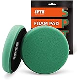 Green T120 Heavy-Cut Polishing Foam Pad, SPTA 1Pc 5.5 Inch Face for 5 Inch 125mm Backing Plate Compound Buffing Sponge Pads for Car Buffer Polisher Compounding, Polishing and Waxing -FPTSS5G