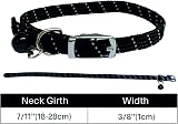 LARRYROO Cat Reflective Softweave Collar with Safety Elastic Blue view 2