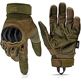 Glove Station Tactical Gloves for Men – Touchscreen Utility Gear with Hard Knuckle Protection Used in Motorcycle, Airsoft, Combat, Police, Shooting & Outdoor Work Green - Hard Knuckle Large