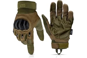 Glove Station Tactical Gloves for Men – Touchscreen Utility Gear with Hard Knuckle Protection Used in Motorcycle, Airsoft, Combat, Police, Shooting & Outdoor Work Green - Hard Knuckle Large