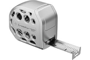 Crosstar 25FT Magnetic Self-Locking Stainless Steel Tape Measure, Double-Sided Scale, Waterproof & Rustproof Retractable Measuring Tape with Hollow Design for Home, Industrial, Woodworking