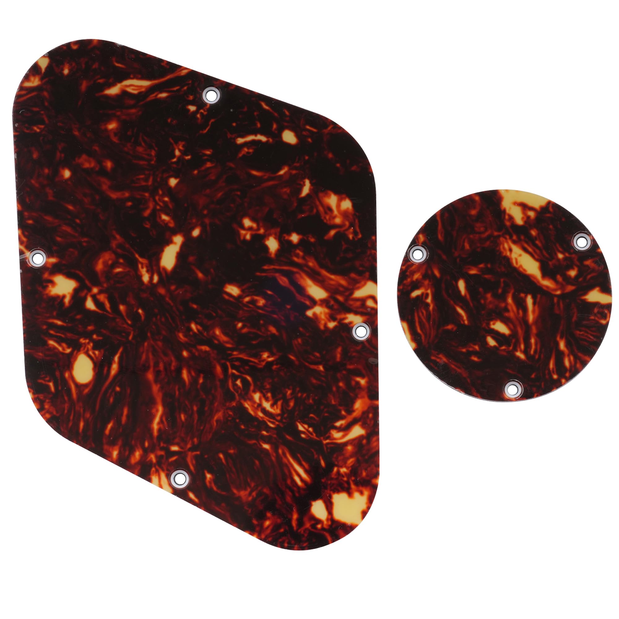 Musiclily LP Control Back Plate and Rear Toggle Switch Cover Set for USA Les Paul Electric Guitar, 4Ply Tortoise Shell โ image 1