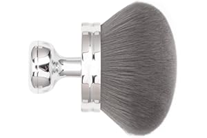 BABYSHEEP Blend & Blur Extra Large Body Makeup Brush for Self Tanner,Leg Makeup & Bronzer Self Tan Back Applicator, 3.2inch Wide Head Kabuki Brush For Application with Drawstring Bag (Silver)