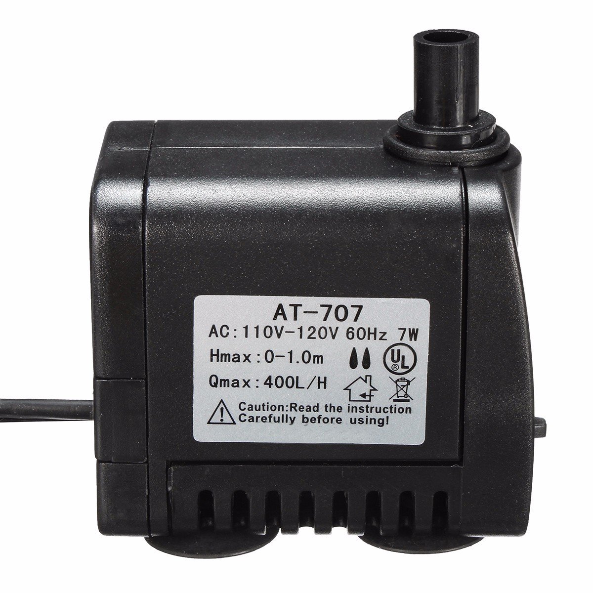MASUNN AC 110V-120V 400L/H Small Submersible Water Pump Fountain Pond Fish Aquarium