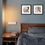 EGOFINE 12x12 Black Picture Frames Set of 4 Solid Wood with Glass 11.7x11.7 view 4