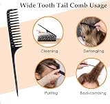 Sosoon Boar Bristle Hair Brush Set with Travel Mini Brush Gift Box Red view 6