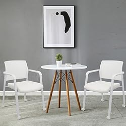 CLATINA Stacking Office Chairs with Wheels | Mesh