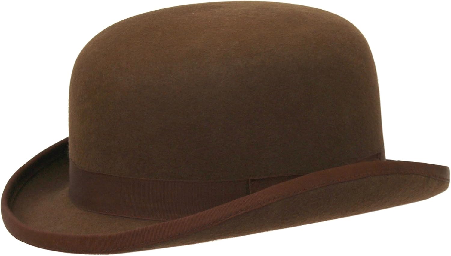 Men's Formal Traditional Wool Brown Bowler Hat Amazon.co.uk Clothing