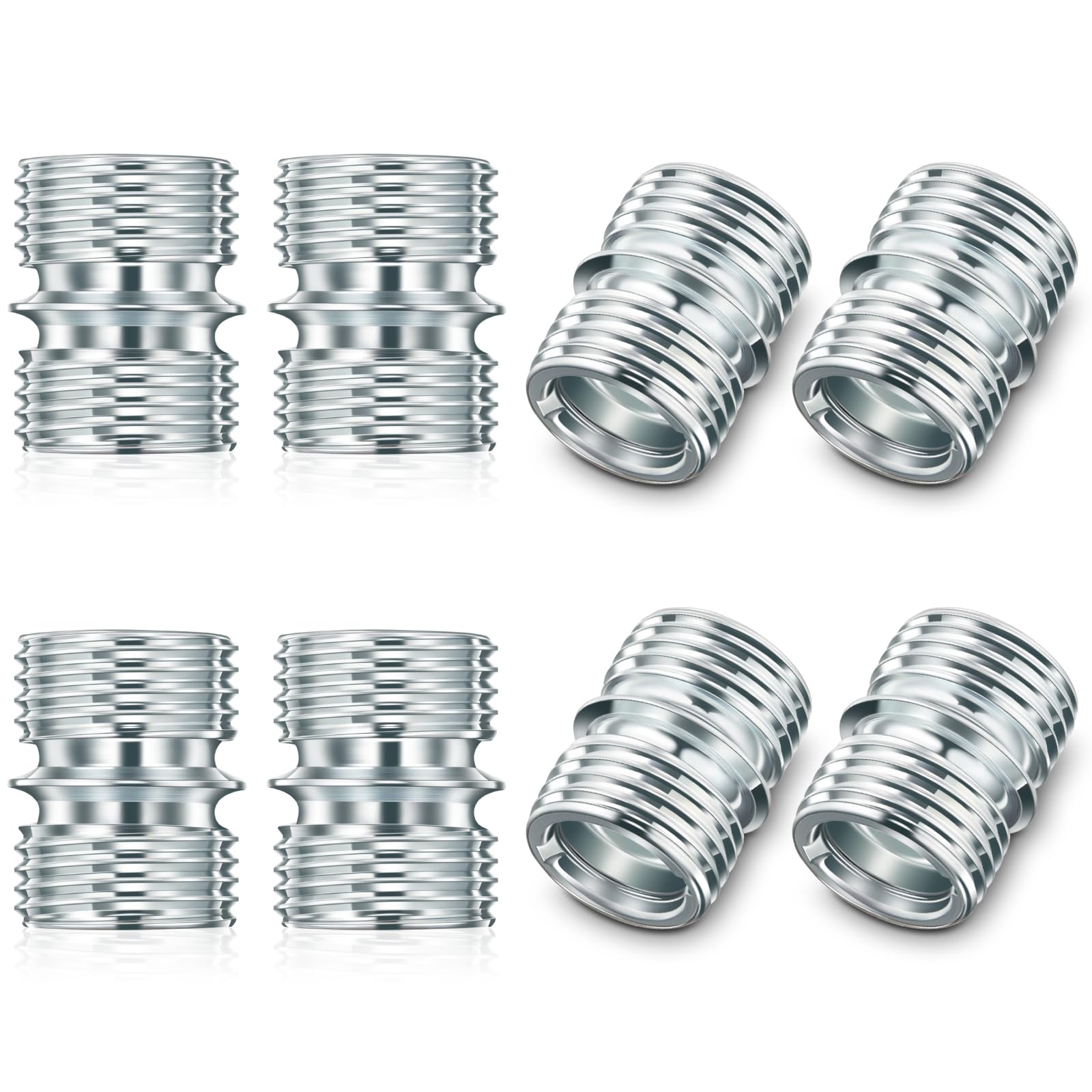 Photo 1 of Shimeyao 8 Pcs Coarse Thread 16 Teeth Connector for Diameter Wire Shelving Poles, Shelving Connectors Parts Accessories for Shelf Unit, Extending Rack (19.1mm/0.75 Inch)