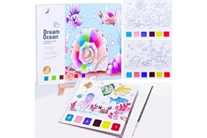 BAOXUE Water Coloring Books For Kids Ages 3 4 5 6 7 8,Pocket Watercolor Painting Book For Toddlers,Arts And Crafts For Boys Girls,Paint With Water Colors Book Kit,Kids Travel Art Set Ages 2-4