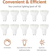 Amazon Basics LED GU10 Spotlight Bulb 3W 2700K 10 Pack Non-Dimmable view 3