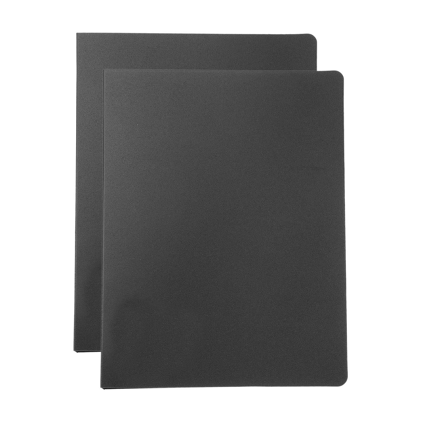 Patikil A5 Binder Cover, 2 Pcs PP Round Ring Binder Protector, Frosted Notebook for Meetings, Black